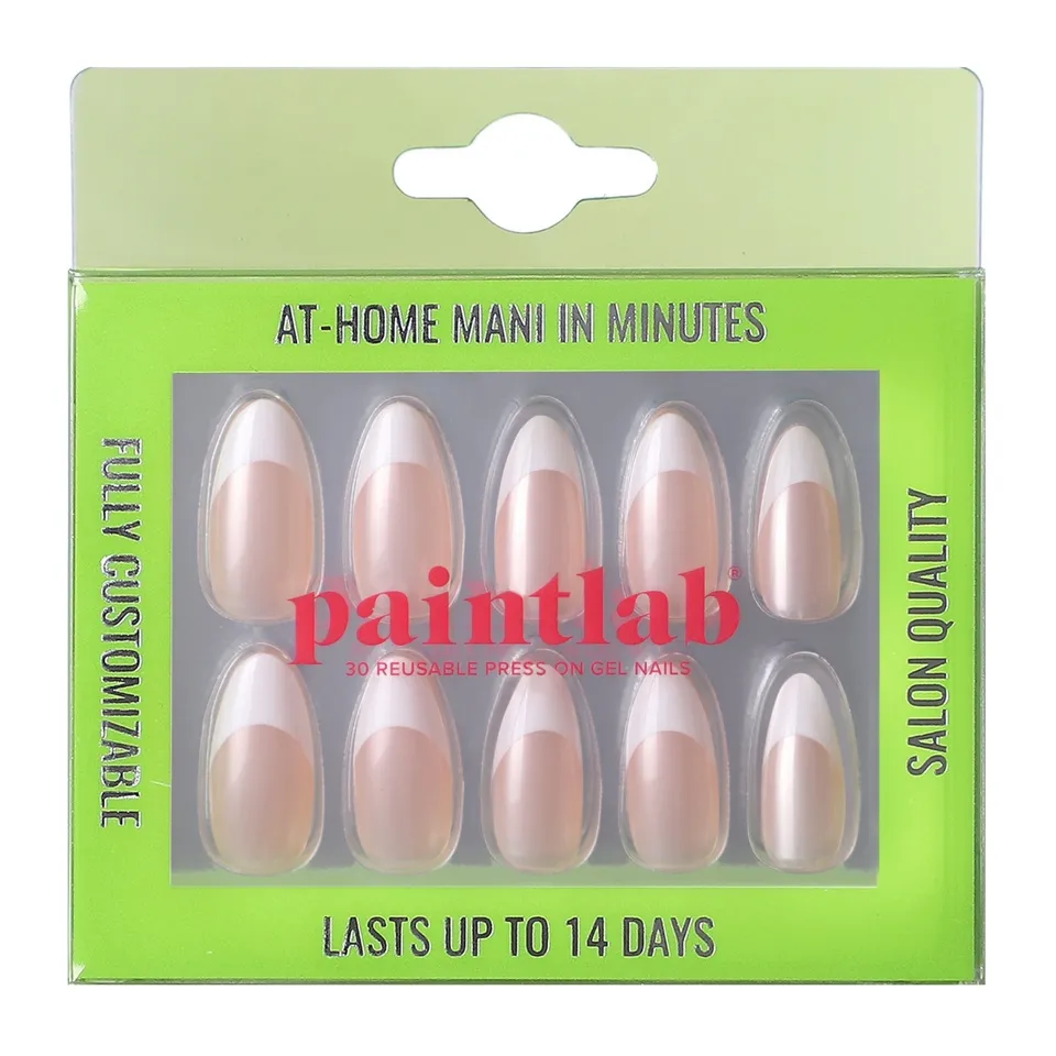 paintlab-french-chrome-almond-press-on-nails image 1