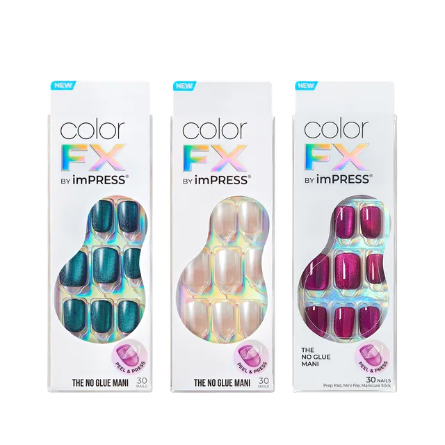 colorfx-by-impress-press-on-nails-bundle-best-sellers-3-sets-30-nails-each-chrom image 1