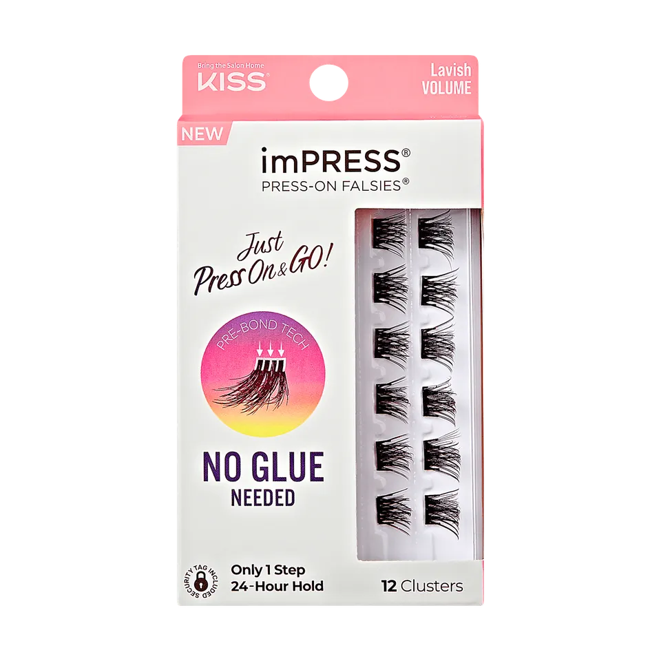 impress-falsies-pre-glued-false-eyelashes-minipack-lavish-12-lash-clusters-12mm- image 1