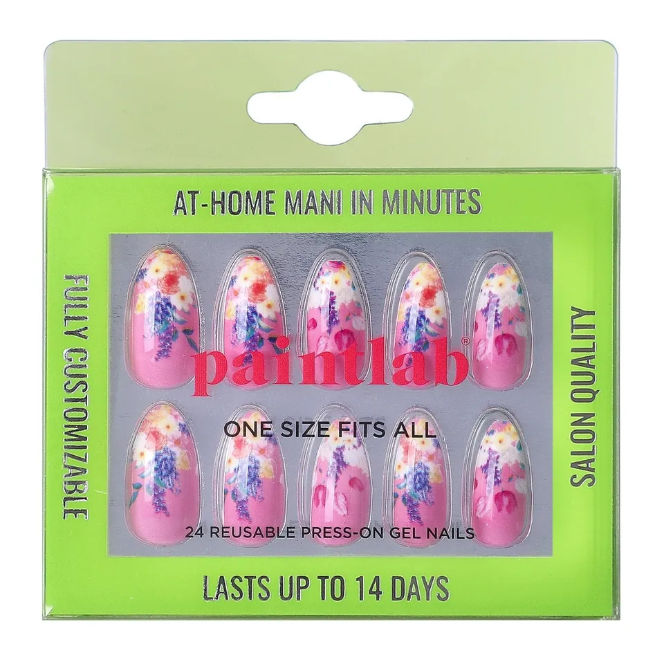 paintlab-capri-almond-press-on-nails-mediterranean-blue-false-nails-for-vacation image 1
