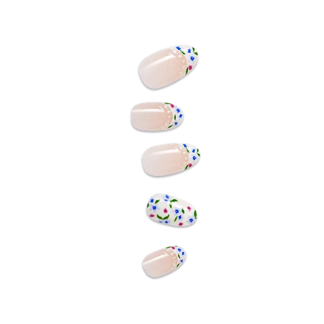 impress-design-no-glue-press-on-nails-happy-mood-french-design-multicolor-medium image 1