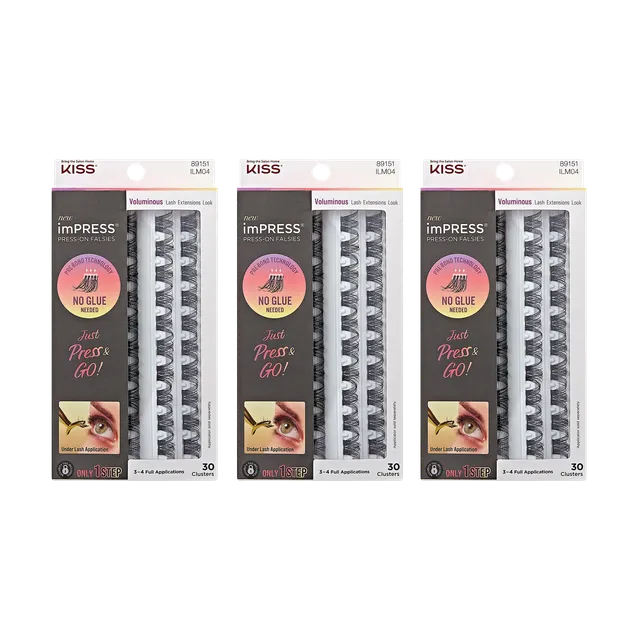 impress-press-on-falsies-3-pack-voluminous-clusters-bundle image 1