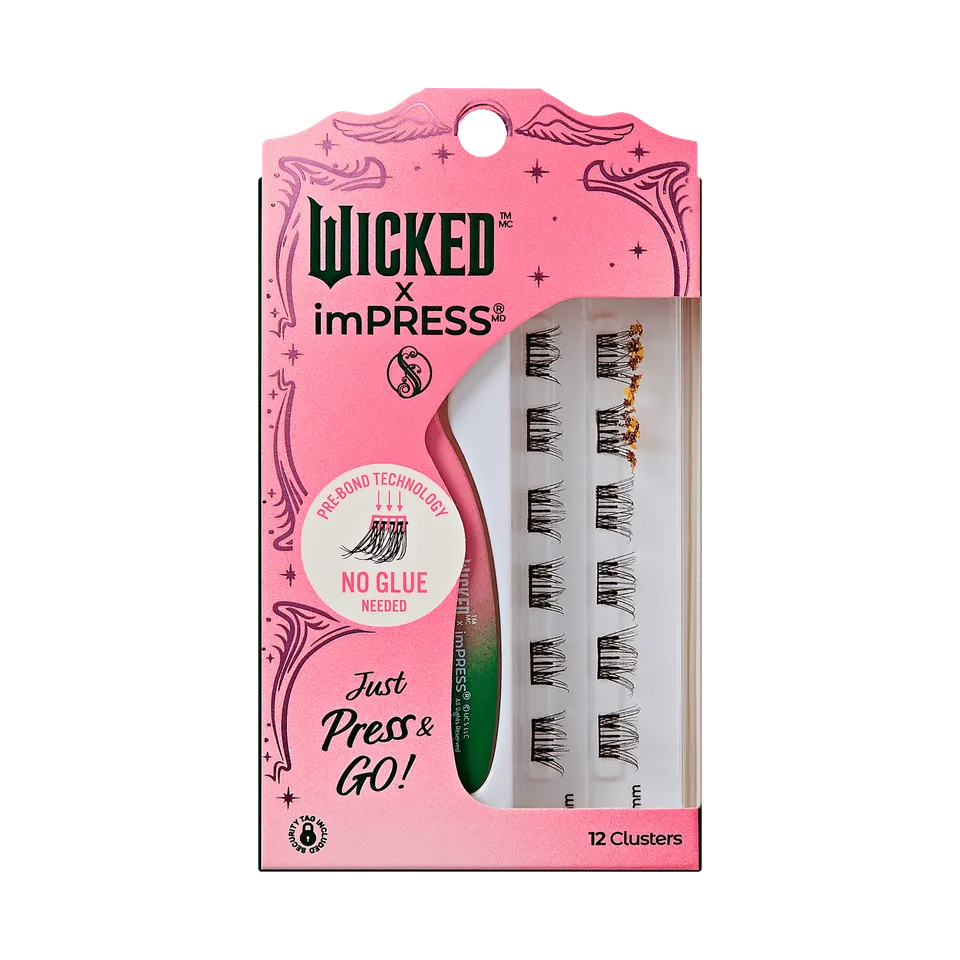 impress-wicked-x-impress-magic-unleashed-no-glue-lash-clusters-12-count-8mm-10mm image 1