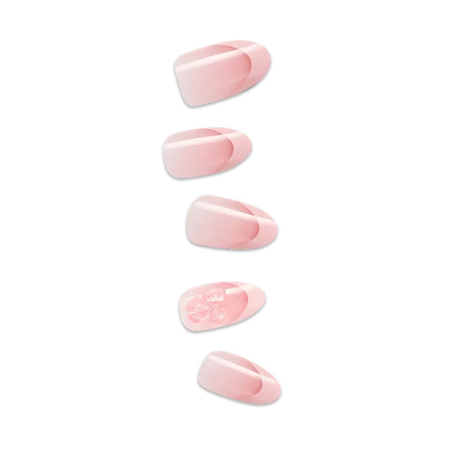 impress-design-no-glue-fake-press-on-nails-glow-muse-3d-jewel-french-design-pink image 1