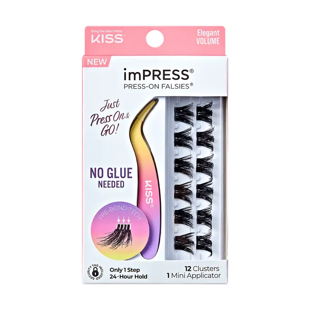 impress-falsies-pre-glued-false-eyelashes-minipack-elegant-12-lash-clusters-12mm image 1