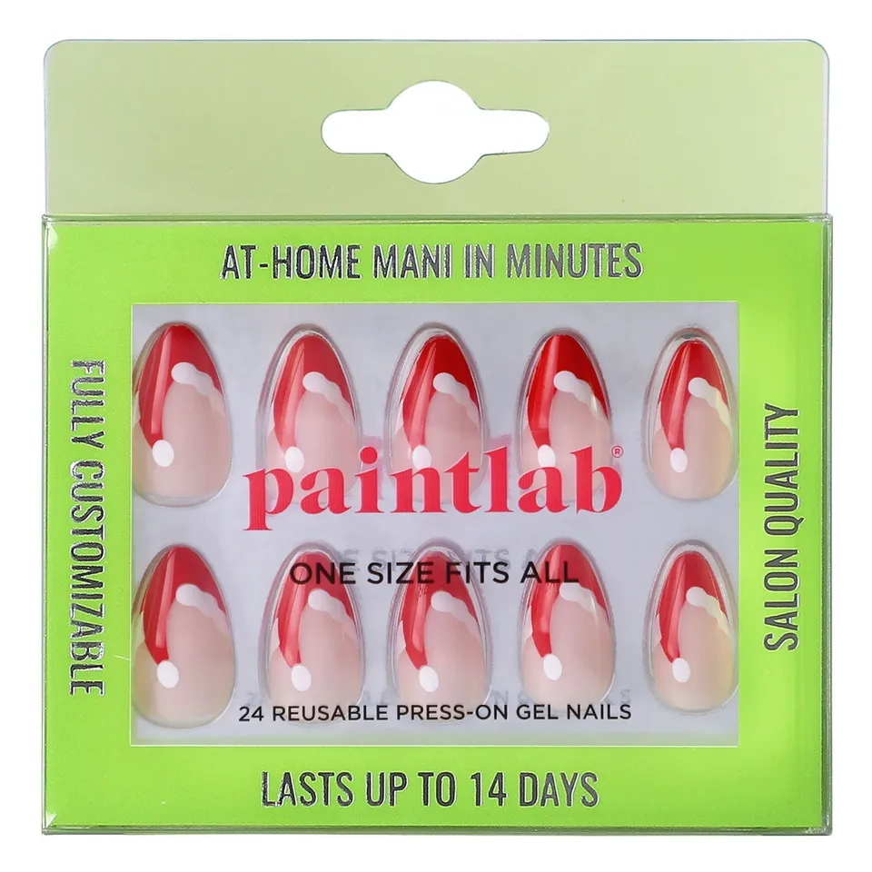 paintlab-santa-baby-almond-press-on-nails-christmas-collection image 1