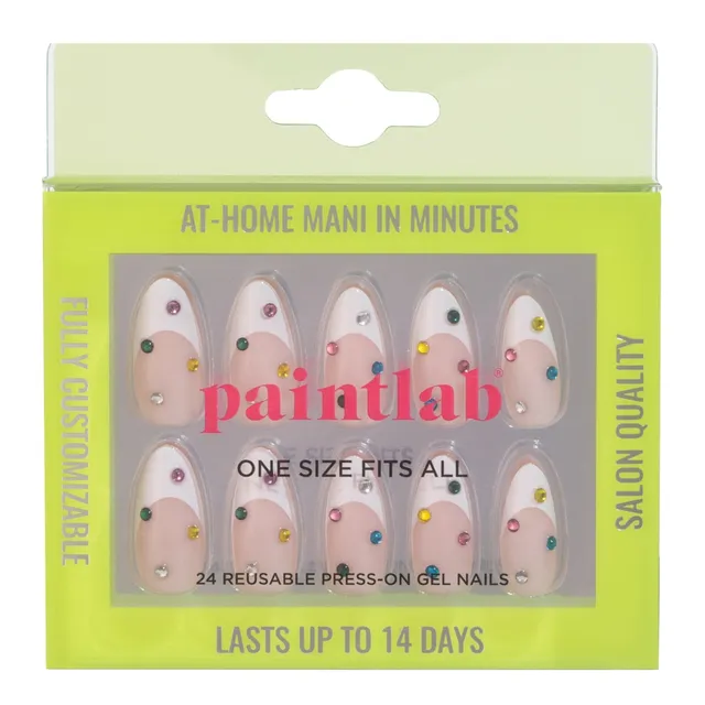 paintlab-bejeweled-almond-press-on-nails image 1