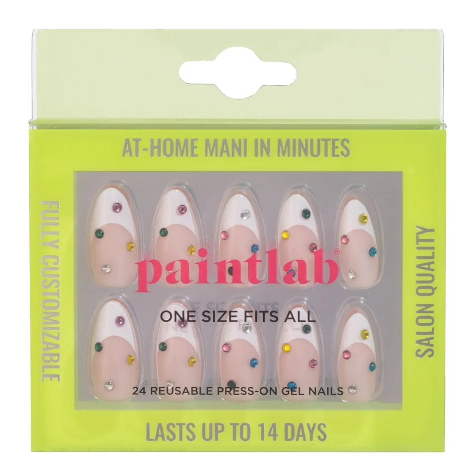 paintlab-bejeweled-almond-press-on-nails image 1