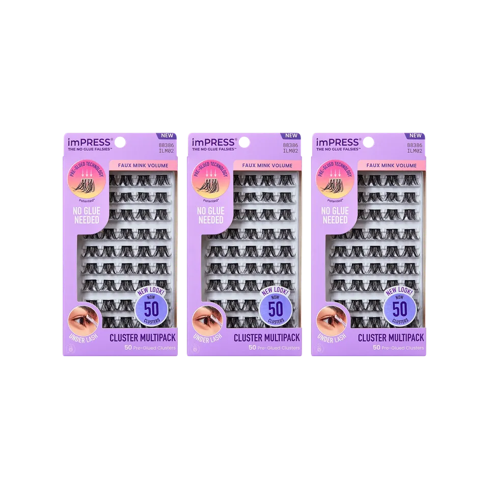impress-falsies-pre-glued-false-eyelashes-multipack-faux-mink-volume-3-pack-bund image 1