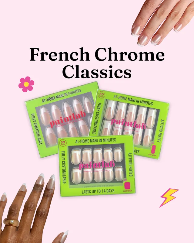 paintlab-french-chrome-classics-press-on-nails-with-mirror-finish image 1