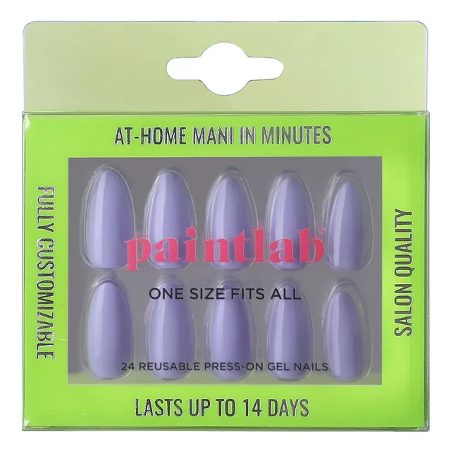 paintlab-lovely-lavender-almond-press-on-nails image 1