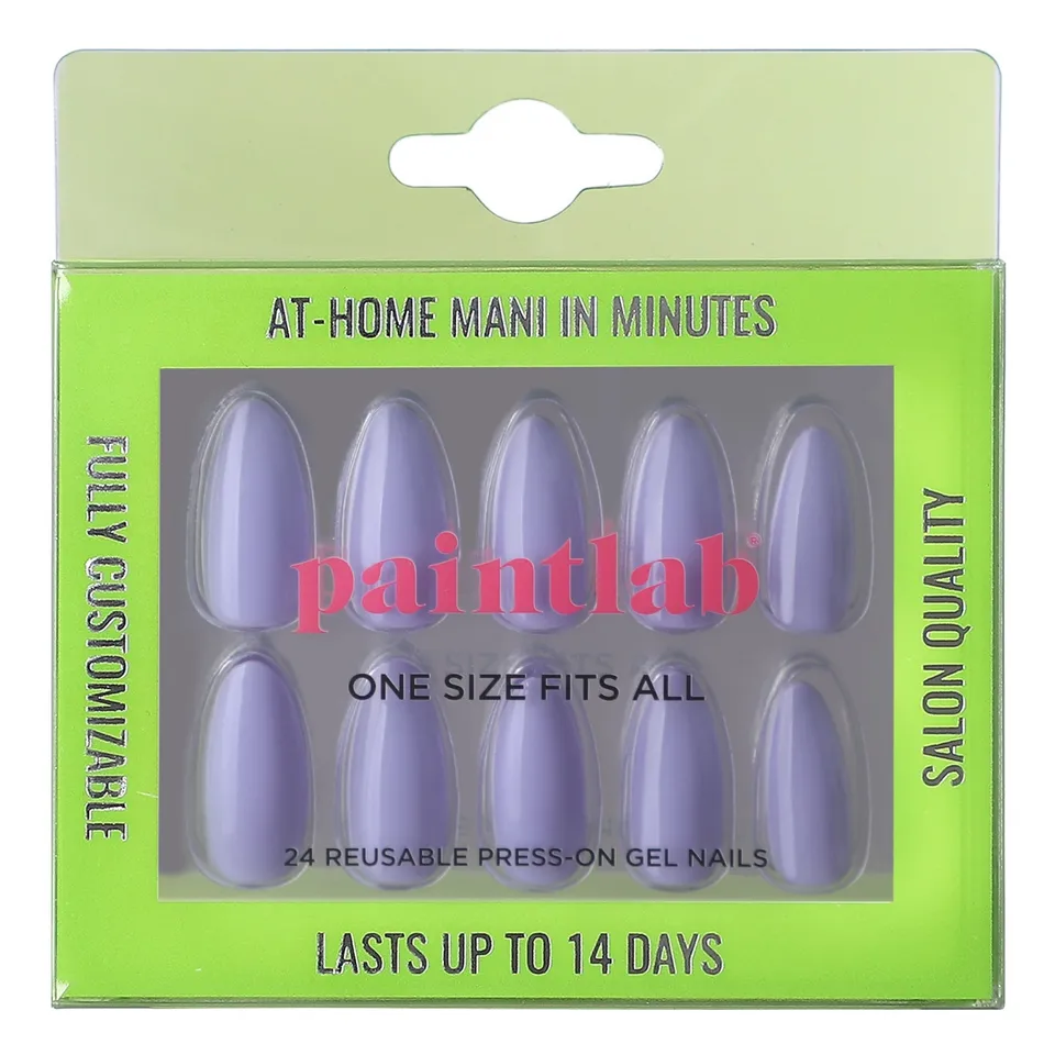 paintlab-lovely-lavender-almond-press-on-nails image 1