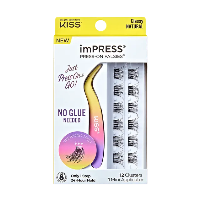 impress-falsies-pre-glued-lash-clusters-minipack-classy-12-clusters-10-12mm image 1