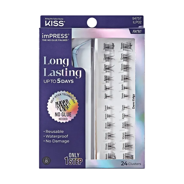 impress-falsies-demi-edgy-pre-glued-false-eyelashes-starter-kit-24-lash-clusters image 1
