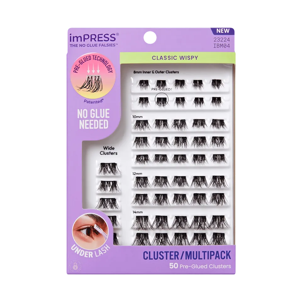 impress-falsies-pre-glued-false-eyelashes-multipack-classic-wispy-50-lash-cluste image 1