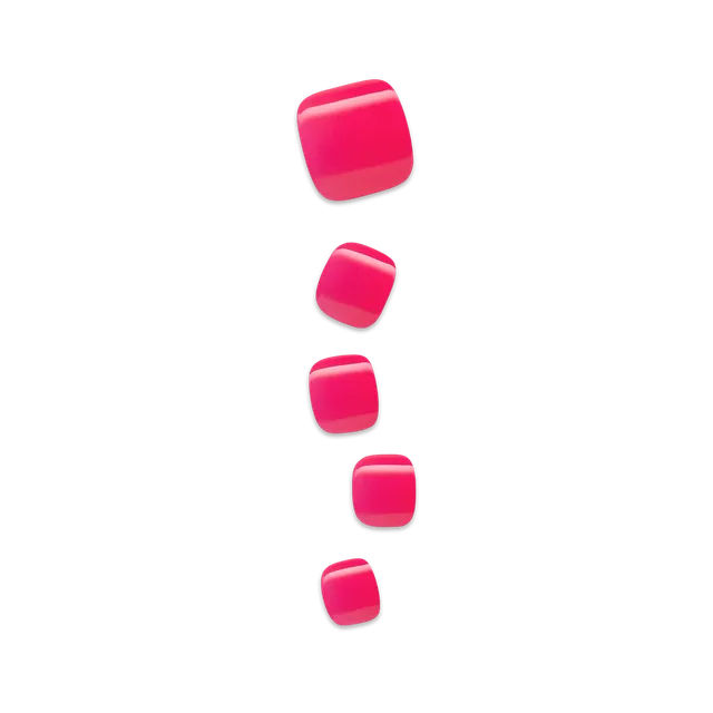 impress-color-no-glue-fake-press-on-toenails-cherry-on-top-solid-pink-short-squo image 1