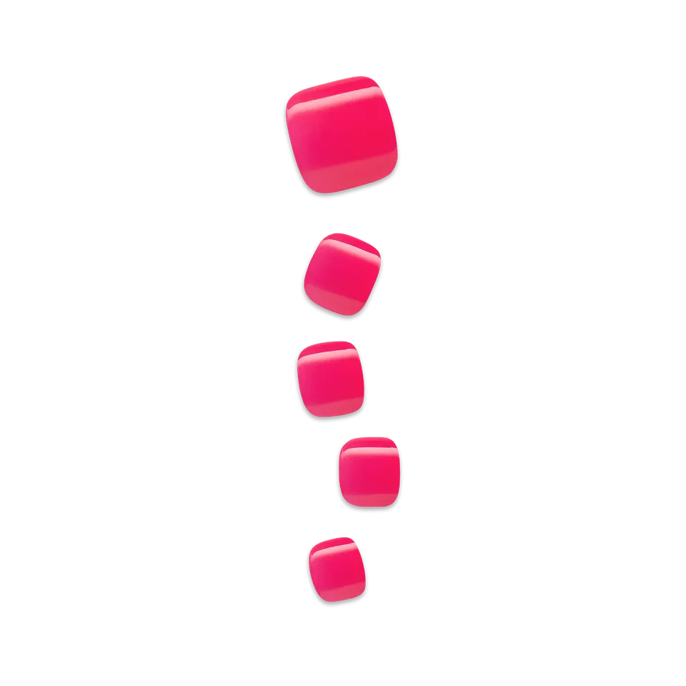 impress-color-no-glue-fake-press-on-toenails-cherry-on-top-solid-pink-short-squo image 1