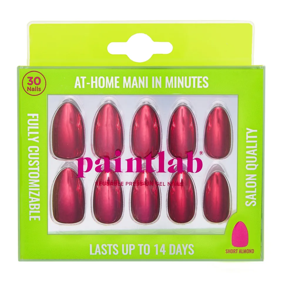 paintlab-red-explosion-short-almond-press-on-nails image 1
