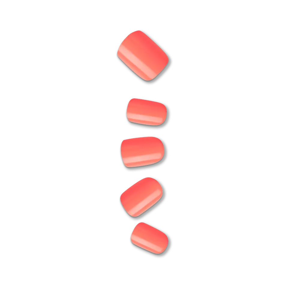impress-color-prime-no-glue-press-on-nails-solid-orange-short-squoval image 1