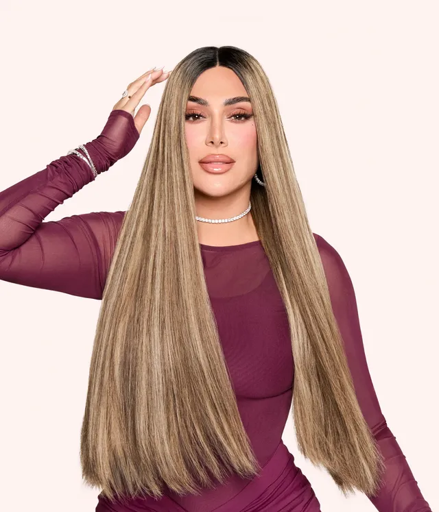 huda-beauty-x-beauty-works-barely-there-clip-ins-desert-dune image 1