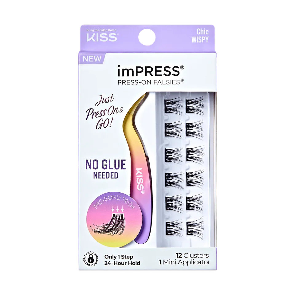 impress-falsies-pre-glued-lash-clusters-minipack-chic-12-clusters-12-14mm-with-m image 1