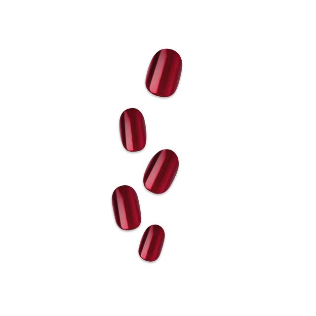 colorfx-by-impress-no-glue-fake-press-on-nails-hidden-gem-solid-red-short-oval-m image 1