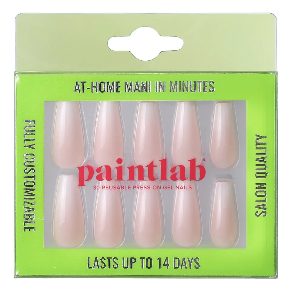 paintlab-gradient-nude-coffin-sleek-press-on-nails image 1