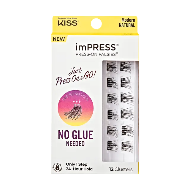 impress-falsies-pre-glued-false-eyelashes-minipack-modern-12-lash-clusters-12mm- image 1