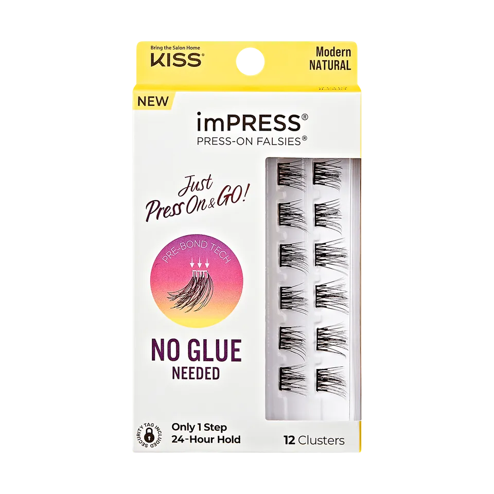 impress-falsies-pre-glued-false-eyelashes-minipack-modern-12-lash-clusters-12mm- image 1