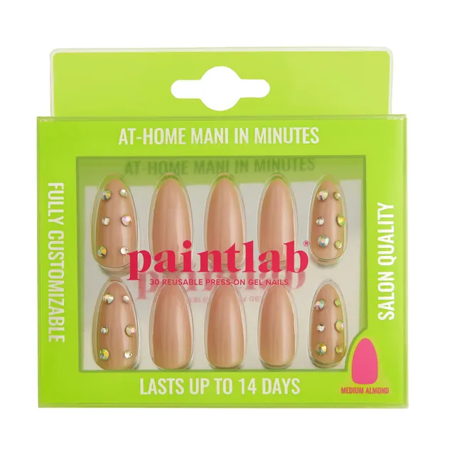 paintlab-nude-diamonds-almond-press-on-nails-with-3d-embellishments image 1