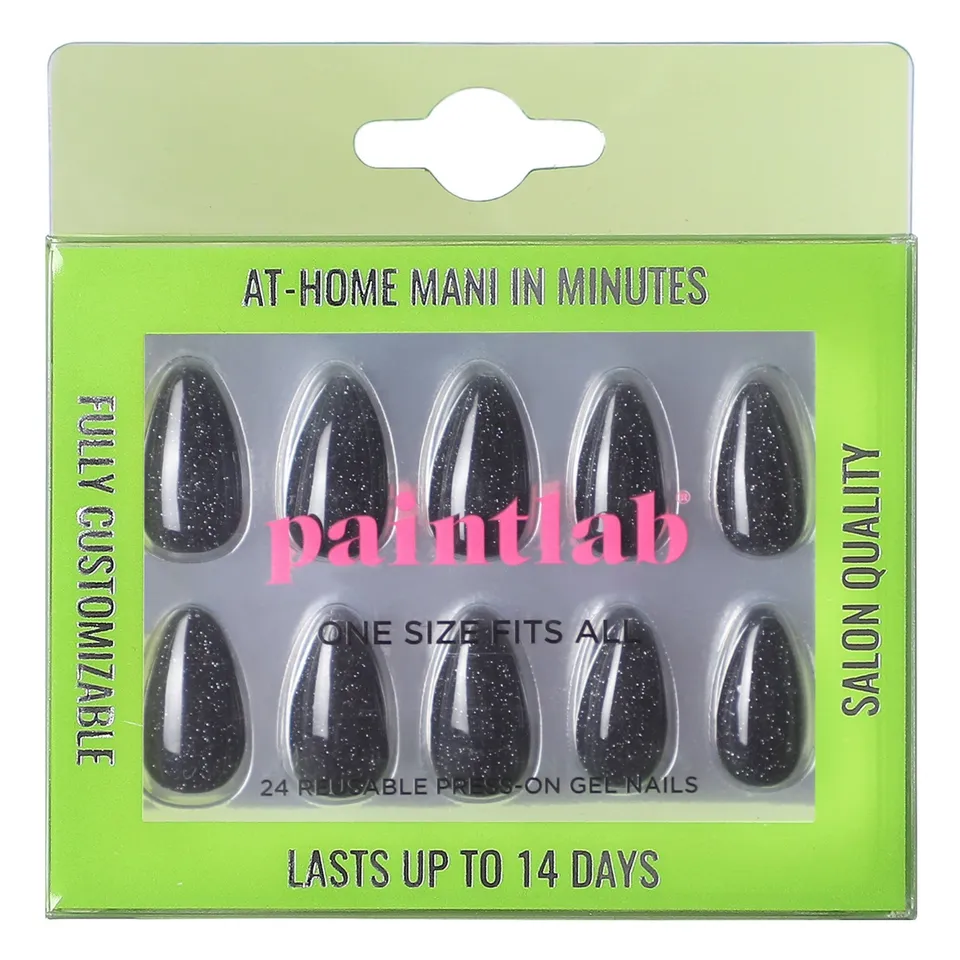 paintlab-night-crawler-short-almond-press-on-nails image 1