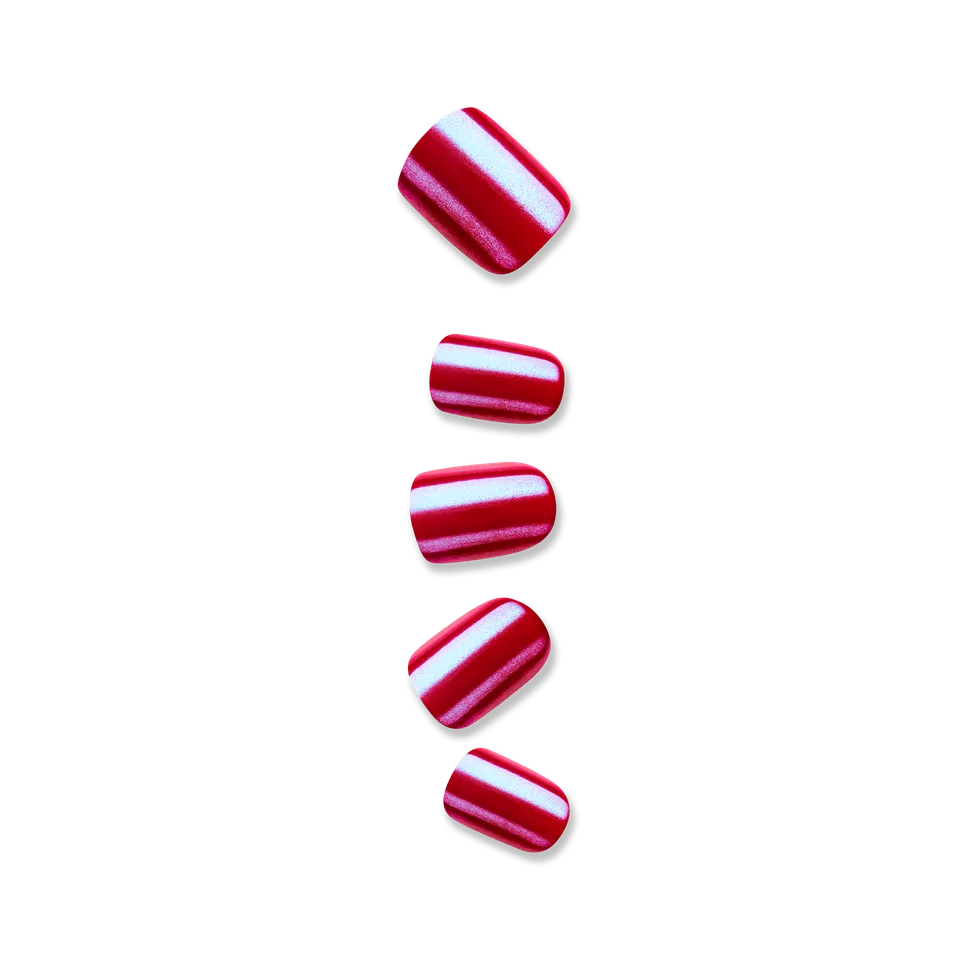 impress-colorfx-this-city-no-glue-press-on-nails-solid-red-short-squoval-30-coun image 1