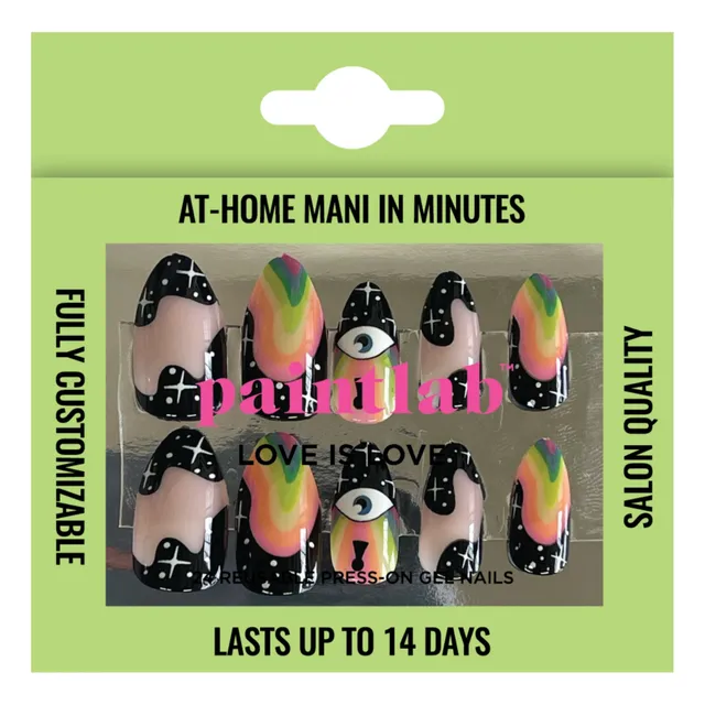 paintlab-disco-queen-almond-press-on-nails-shimmering-retro-glam image 1