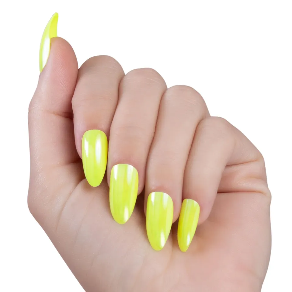 paintlab-yellow-glaze-almond-press-on-nails image 1