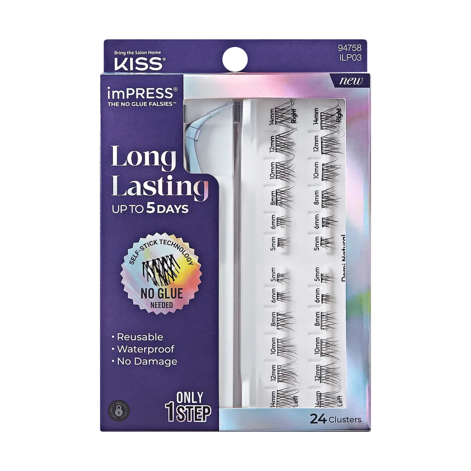 impress-demi-natural-long-lasting-pre-glued-false-eyelashes-starter-kit-24-clust image 1