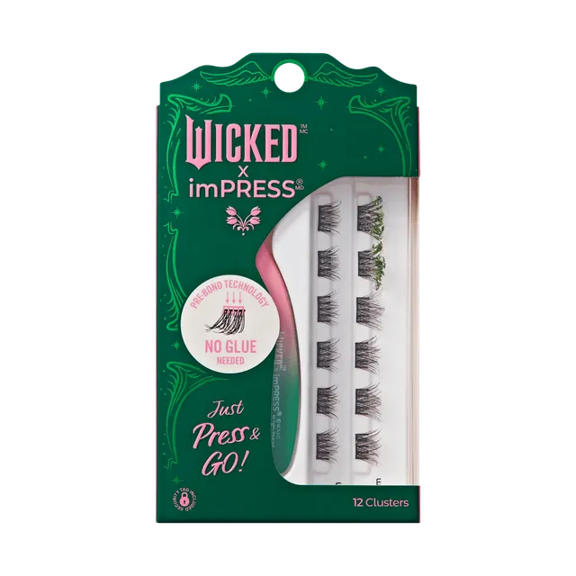wicked-x-impress-wickedly-beautiful-no-glue-lash-clusters-12-clusters-8-10mm-gre image 1