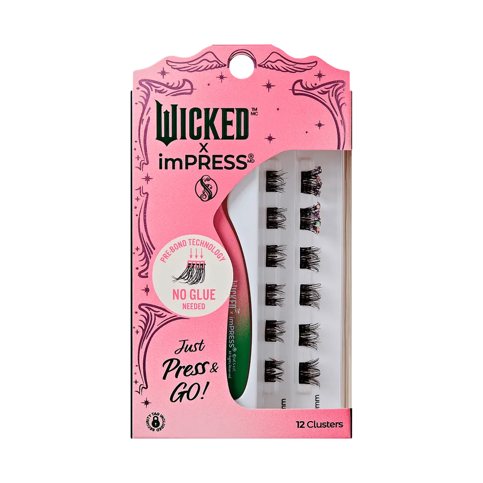 wicked-x-impress-fantabulous-lash-clusters-purple-glitter-8-10mm-12-pieces image 1