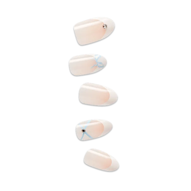 impress-design-no-glue-fake-press-on-nails-hearty-white-blue-medium-almond-manic image 1