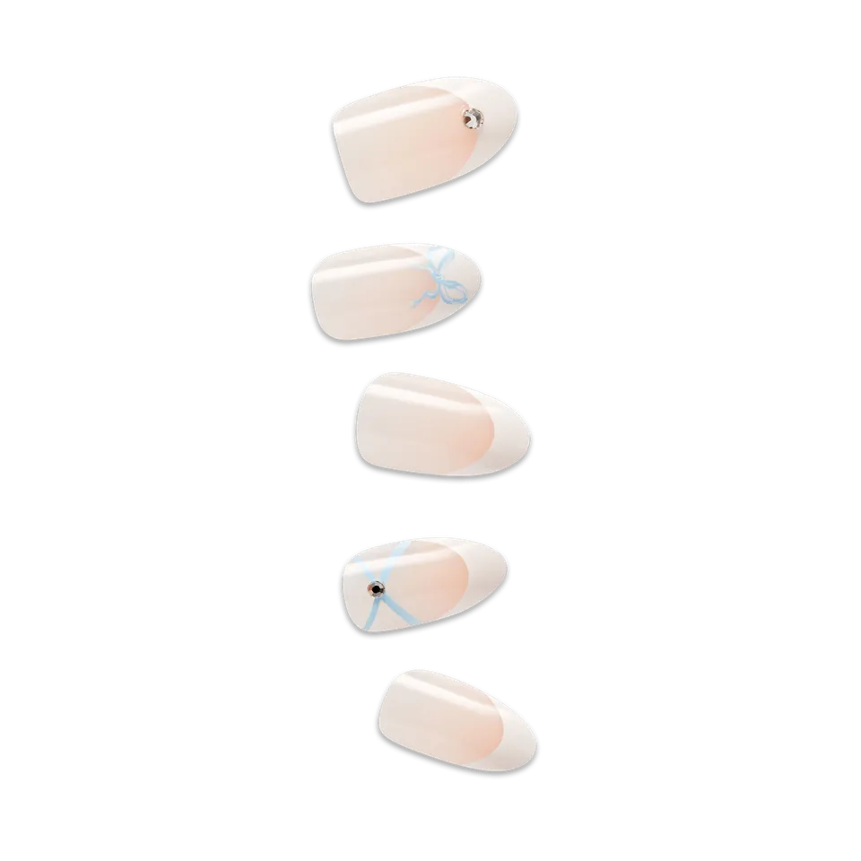 impress-design-no-glue-fake-press-on-nails-hearty-white-blue-medium-almond-manic image 1
