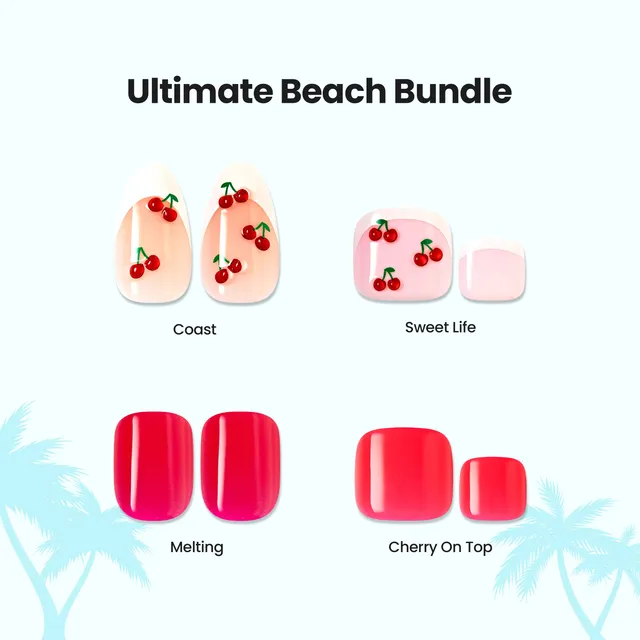 impress-ultimate-beach-bundle-press-on-mani-pedi-4-sets-no-glue-no-damage image 1