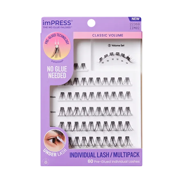 impress-falsies-classic-volume-pre-glued-lash-clusters-multipack-60-lashes image 1
