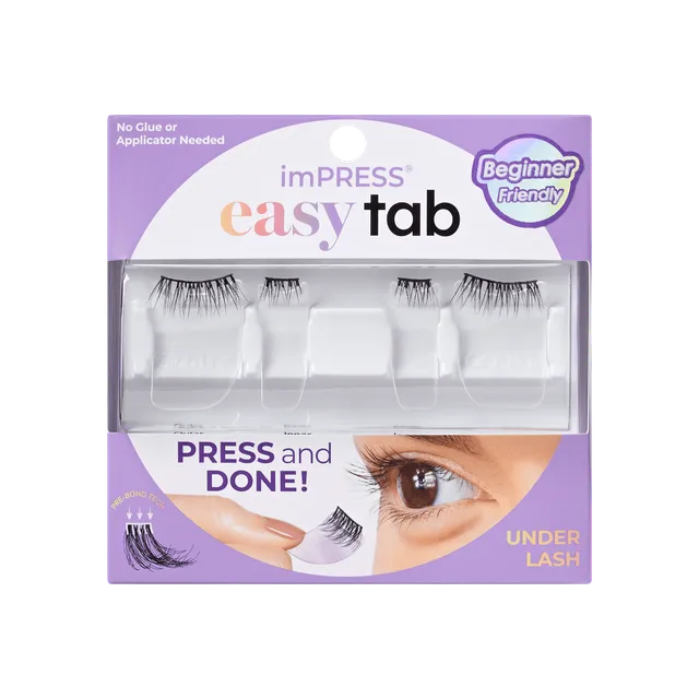 impress-falsies-easy-tab-pre-glued-false-eyelashes-authentic-natural-1-pair-half image 1