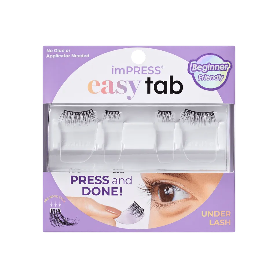 impress-falsies-easy-tab-pre-glued-false-eyelashes-authentic-natural-1-pair-half image 1