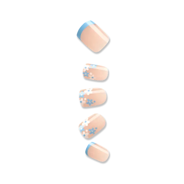impress-french-no-glue-fake-press-on-nails-snooze-french-design-blue-short-squov image 1