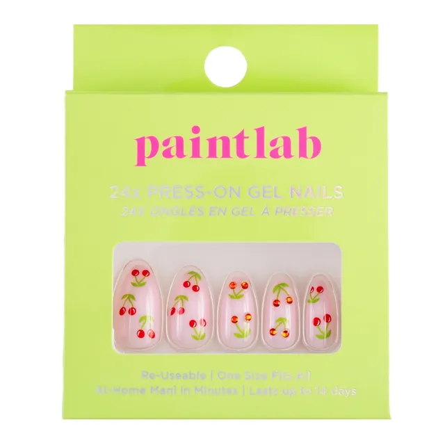 paintlab-cherry-bomb-almond-press-on-nails image 1