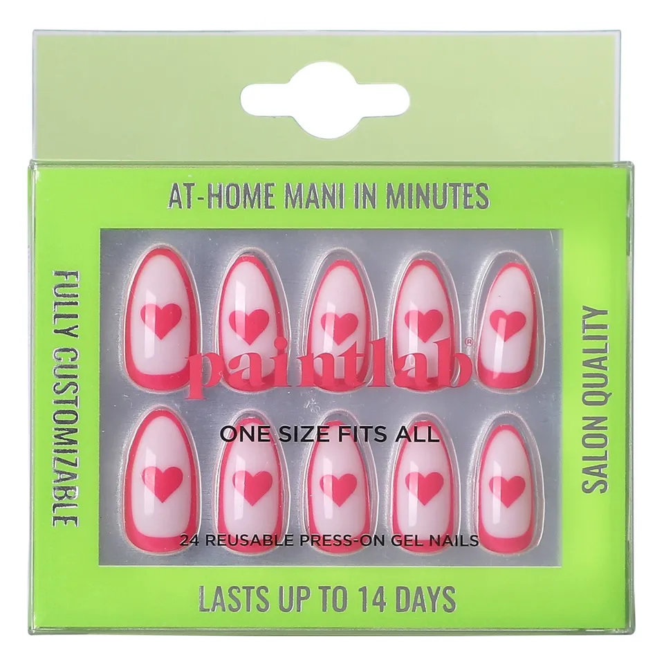paintlab-heartbeat-almond-press-on-nails image 1