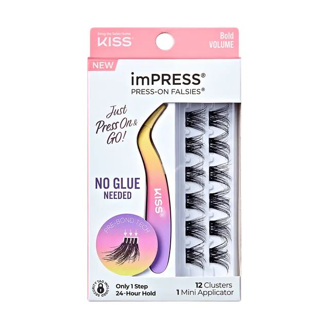 impress-falsies-pre-glued-false-eyelashes-minipack-bold-12-lash-clusters-with-ap image 1