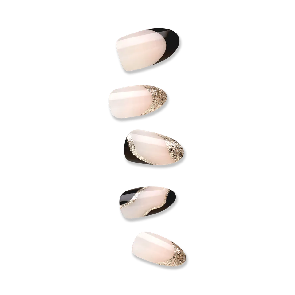impress-french-no-glue-fake-press-on-nails-illusion-black-medium-almond-french-m image 1