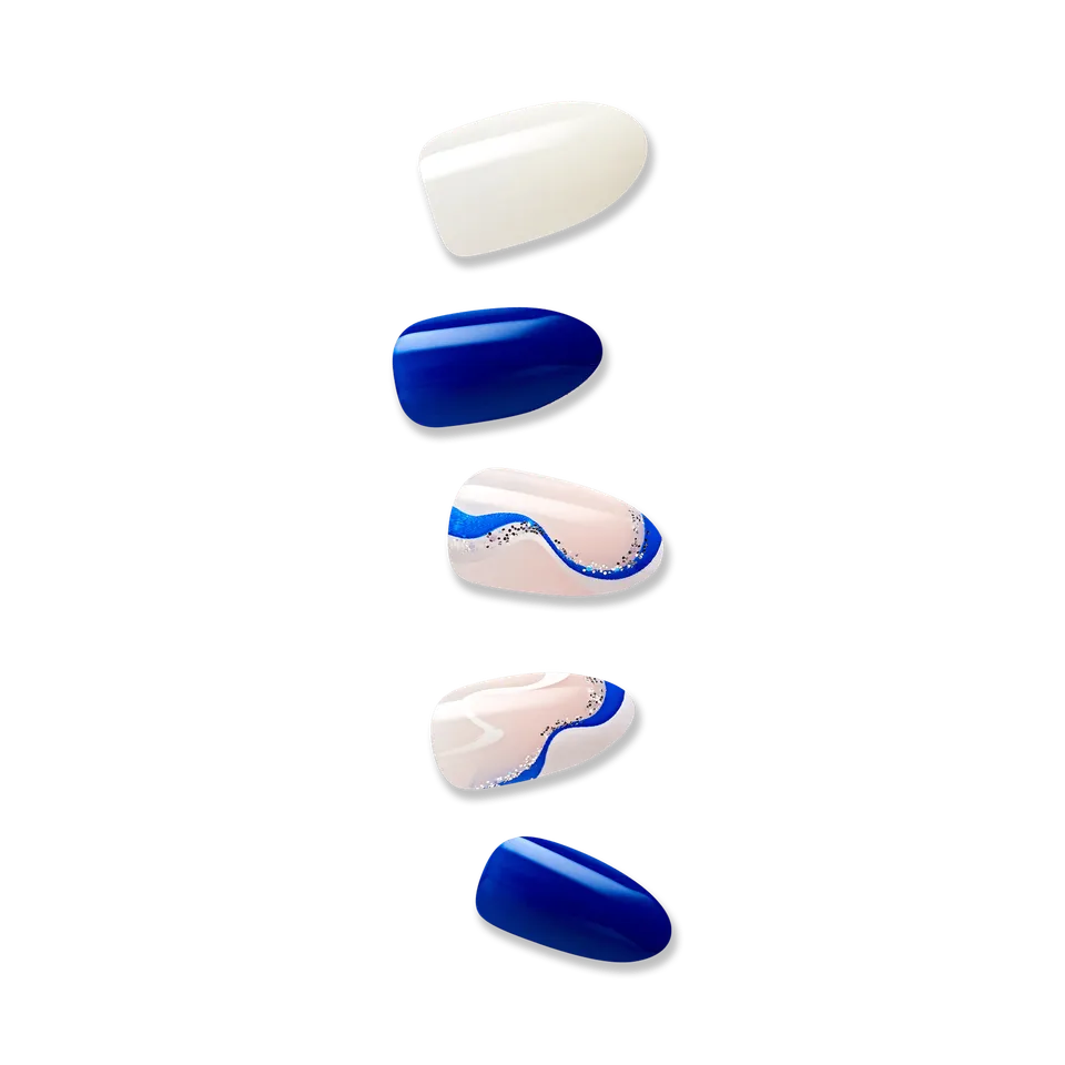 impress-design-no-glue-fake-press-on-nails-free-soul-blue-white-medium-almond-30 image 1