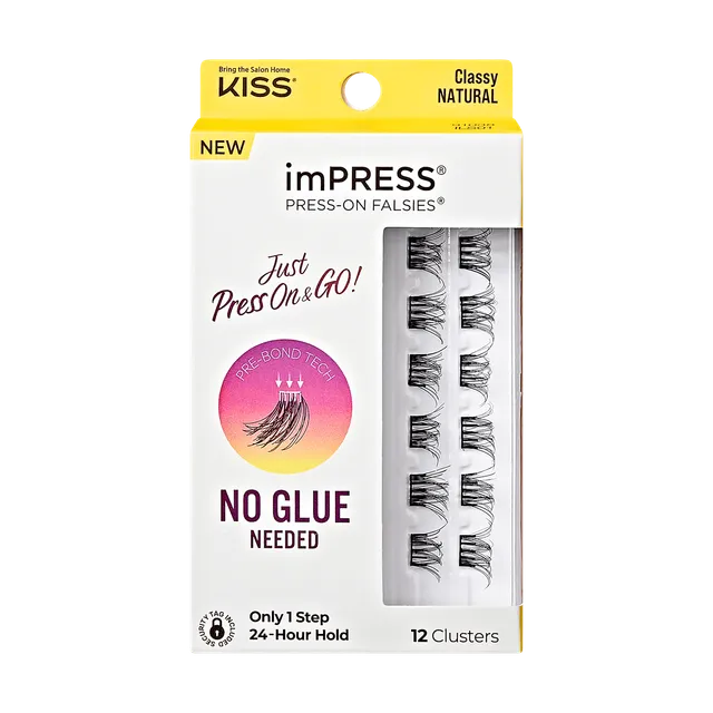 impress-falsies-pre-glued-false-eyelashes-minipack-classy-12-lash-clusters-10mm- image 1